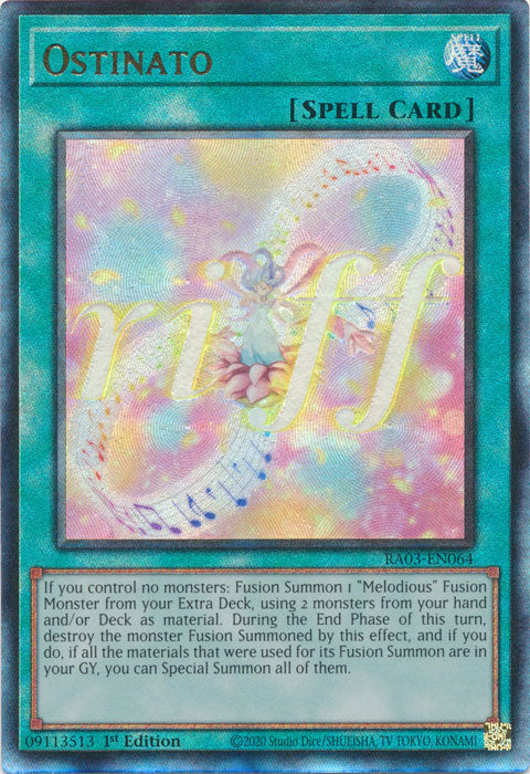 Ostinato (PUR) - RA03-EN064 - Prismatic Ultimate Rare - 1st Edition