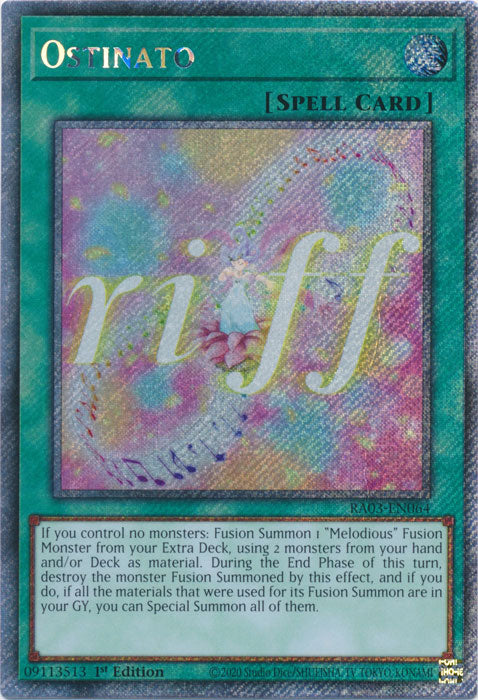 Ostinato (Platinum Secret Rare) - RA03-EN064 - Platinum Secret Rare - 1st Edition