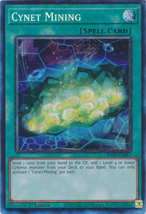 Cynet Mining (PCR) - RA03-EN067 - Prismatic Collector's Rare - 1st Edition