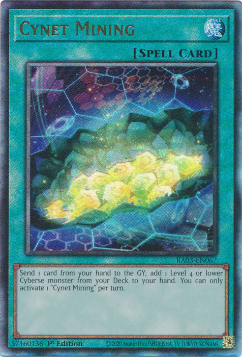 Cynet Mining (PUR) - RA03-EN067 - Prismatic Ultimate Rare - 1st Edition