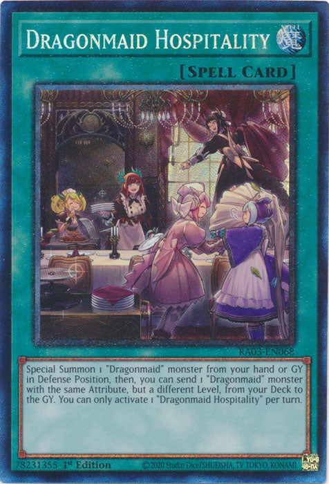 Dragonmaid Hospitality (PCR) - RA03-EN068 - Prismatic Collector's Rare - 1st Edition
