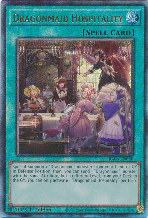 Dragonmaid Hospitality (PUR) - RA03-EN068 - Prismatic Ultimate Rare - 1st Edition