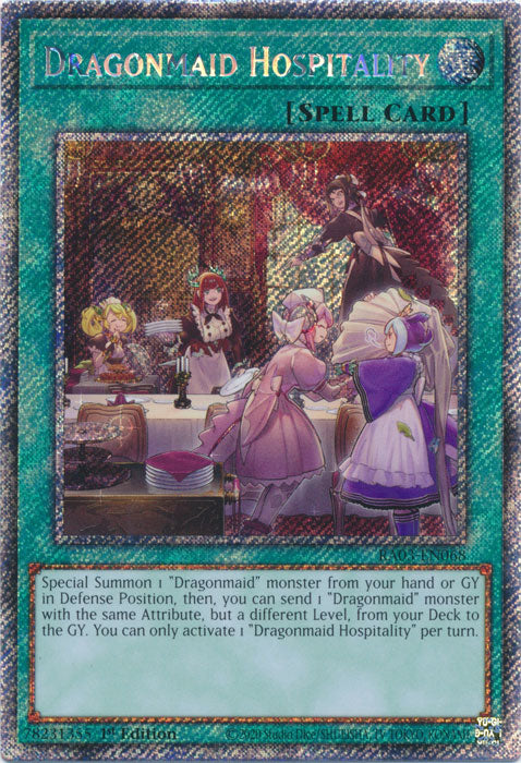 Dragonmaid Hospitality (Platinum Secret Rare) - RA03-EN068 - Platinum Secret Rare - 1st Edition