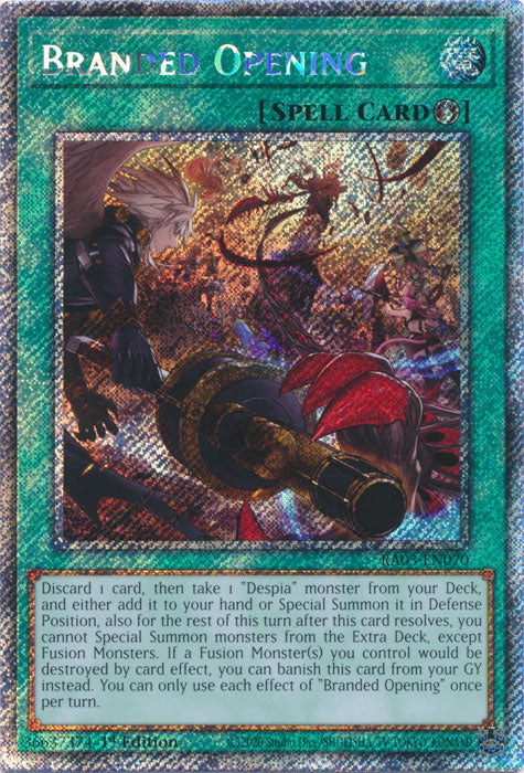Branded Opening (Platinum Secret Rare) - RA03-EN070 - Platinum Secret Rare - 1st Edition