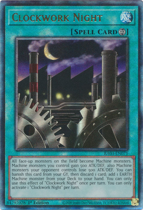 Clockwork Night (PUR) - RA03-EN071 - Prismatic Ultimate Rare - 1st Edition