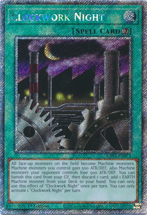 Clockwork Night (Platinum Secret Rare) - RA03-EN071 - Platinum Secret Rare - 1st Edition