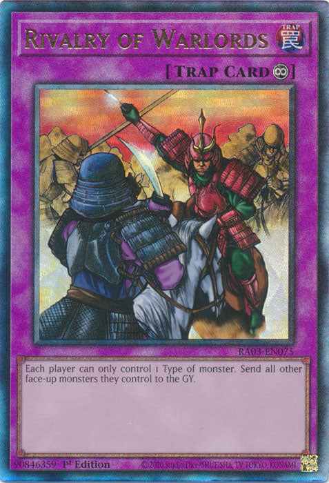 Rivalry of Warlords (PUR) - RA03-EN075 - Prismatic Ultimate Rare - 1st Edition