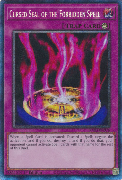 Cursed Seal of the Forbidden Spell (PCR) - RA03-EN076 - Prismatic Collector's Rare - 1st Edition