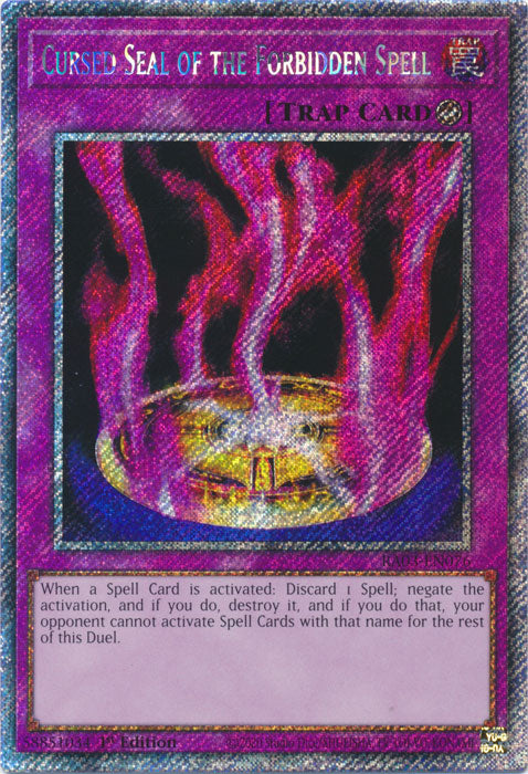Cursed Seal of the Forbidden Spell (Platinum Secret Rare) - RA03-EN076 - Platinum Secret Rare - 1st Edition