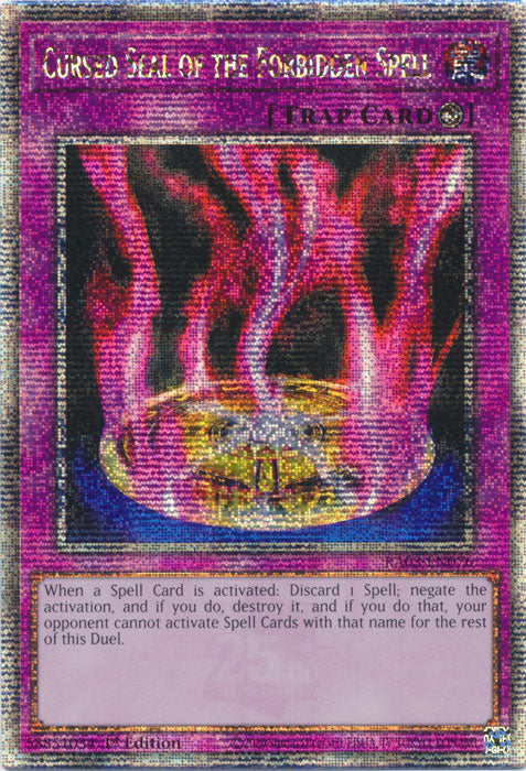 Cursed Seal of the Forbidden Spell - RA03-EN076 - Quarter Century Secret Rare - 1st Edition
