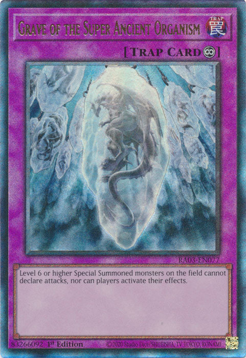 Grave of the Super Ancient Organism (PUR) - RA03-EN077 - Prismatic Ultimate Rare - 1st Edition