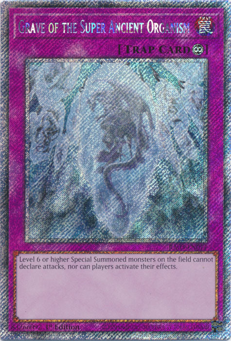 Grave of the Super Ancient Organism (Platinum Secret Rare) - RA03-EN077 - Platinum Secret Rare - 1st Edition
