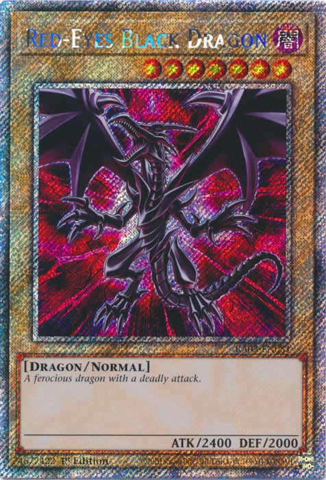 Red-Eyes Black Dragon (Platinum Secret Rare) - RA03-EN081 - Platinum Secret Rare - 1st Edition