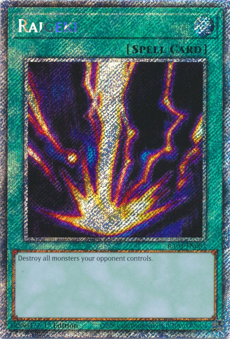 Raigeki (Platinum Secret Rare) - RA03-EN083 - Platinum Secret Rare - 1st Edition