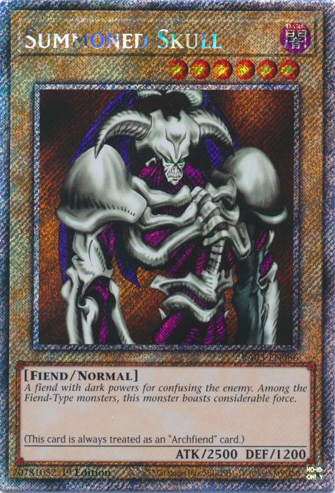 Summoned Skull (Platinum Secret Rare) - RA03-EN086 - Platinum Secret Rare - 1st Edition