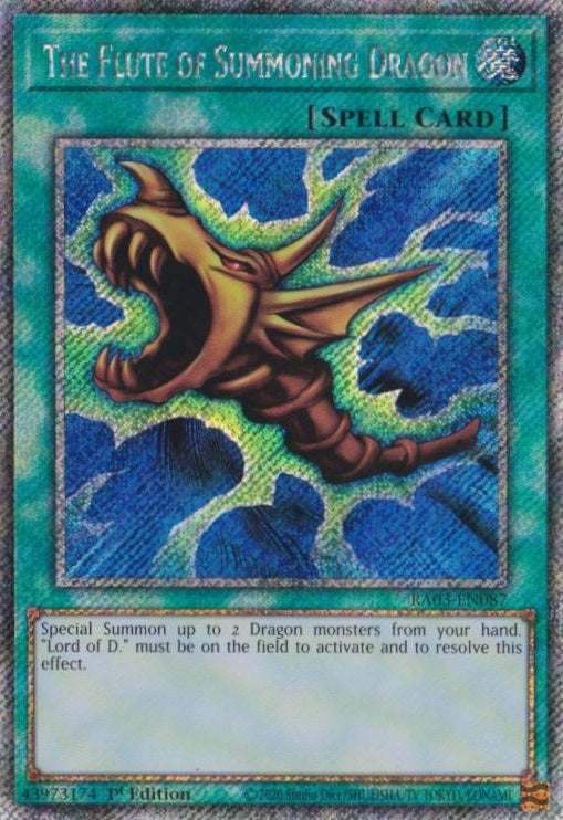 The Flute of Summoning Dragon (Platinum Secret Rare) - RA03-EN087 - Platinum Secret Rare - 1st Edition