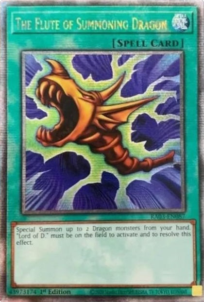 The Flute of Summoning Dragon - RA03-EN087 - Quarter Century Secret Rare - 1st Edition
