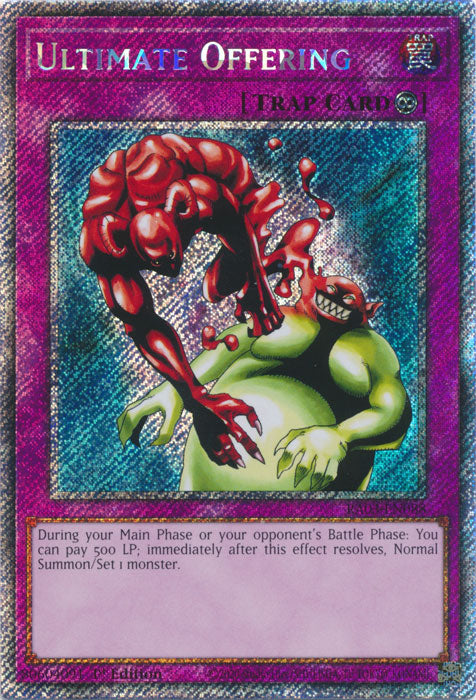 Ultimate Offering (Platinum Secret Rare) - RA03-EN088 - Platinum Secret Rare - 1st Edition