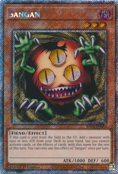 Sangan (Platinum Secret Rare) - RA03-EN089 - Platinum Secret Rare - 1st Edition