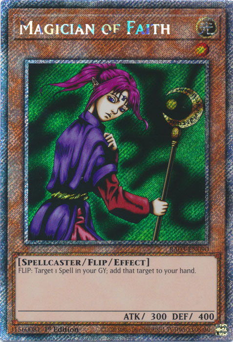 Magician of Faith (Platinum Secret Rare) - RA03-EN090 - Platinum Secret Rare - 1st Edition