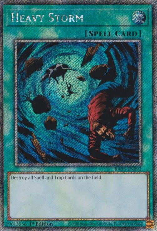 Heavy Storm (Platinum Secret Rare) - RA03-EN092 - Platinum Secret Rare - 1st Edition