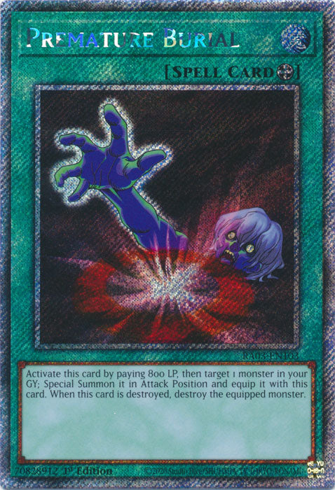 Premature Burial (Platinum Secret Rare) - RA03-EN103 - Platinum Secret Rare - 1st Edition