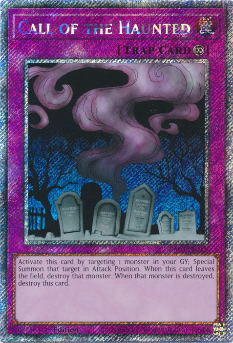 Call of the Haunted (Platinum Secret Rare) - RA03-EN108 - Platinum Secret Rare - 1st Edition