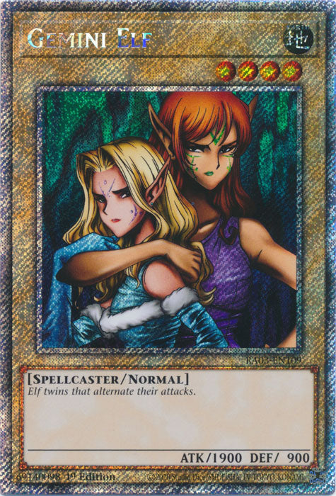 Gemini Elf (Platinum Secret Rare) - RA03-EN109 - Platinum Secret Rare - 1st Edition
