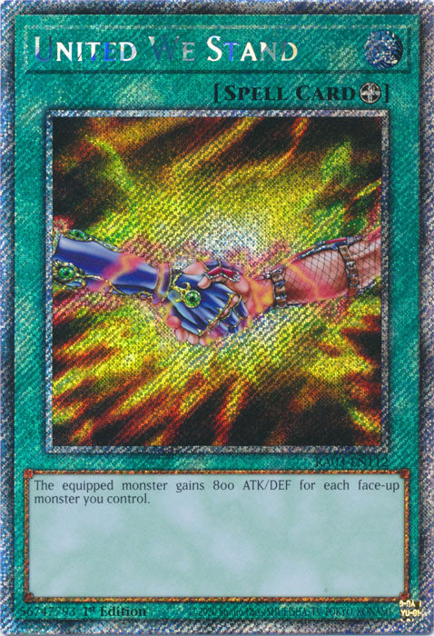 United We Stand (Platinum Secret Rare) - RA03-EN112 - Platinum Secret Rare - 1st Edition