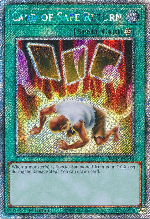 Card of Safe Return (Platinum Secret Rare) - RA03-EN114 - Platinum Secret Rare - 1st Edition