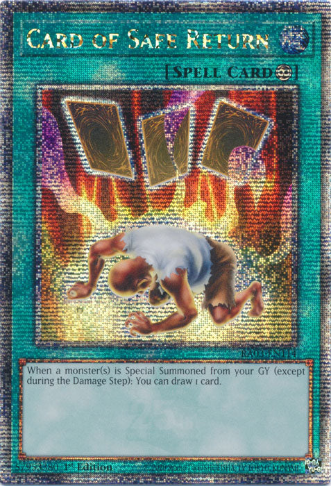 Card of Safe Return - RA03-EN114 - Quarter Century Secret Rare - 1st Edition