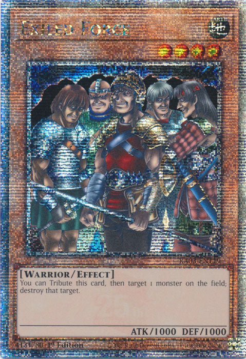 Exiled Force - RA03-EN119 - Quarter Century Secret Rare - 1st Edition