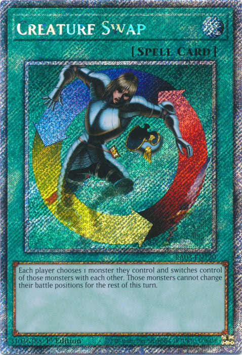 Creature Swap (Platinum Secret Rare) - RA03-EN120 - Platinum Secret Rare - 1st Edition