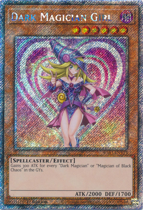 Dark Magician Girl (Alternate Art A) (Platinum Secret Rare) - RA03-EN123 - Platinum Secret Rare - 1st Edition