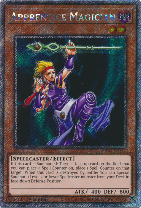 Apprentice Magician (Platinum Secret Rare) - RA03-EN124 - Platinum Secret Rare - 1st Edition