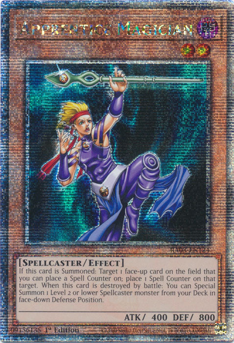 Apprentice Magician - RA03-EN124 - Quarter Century Secret Rare - 1st Edition