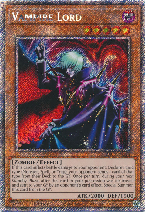 Vampire Lord (Platinum Secret Rare) - RA03-EN128 - Platinum Secret Rare - 1st Edition