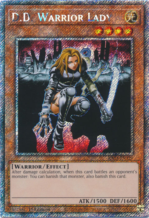 D.D. Warrior Lady (Platinum Secret Rare) - RA03-EN129 - Platinum Secret Rare - 1st Edition