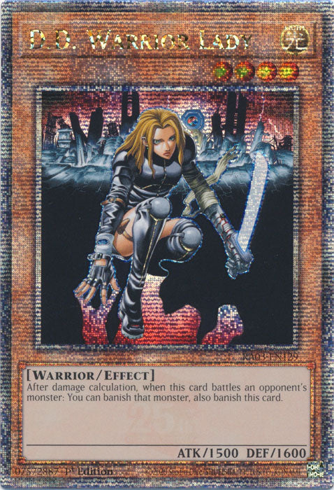 D.D. Warrior Lady - RA03-EN129 - Quarter Century Secret Rare - 1st Edition