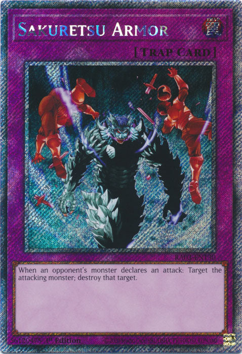 Sakuretsu Armor (Platinum Secret Rare) - RA03-EN130 - Platinum Secret Rare - 1st Edition