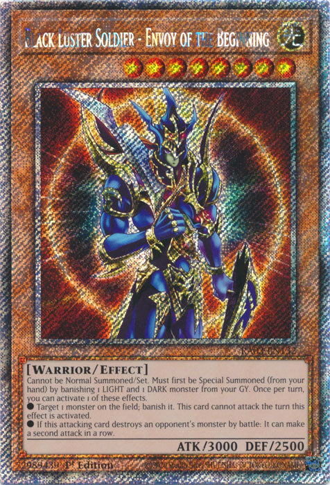 Black Luster Soldier - Envoy of the Beginning (Platinum Secret Rare) - RA03-EN132 - Platinum Secret Rare - 1st Edition