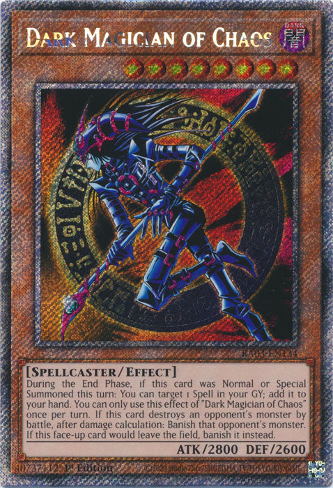 Dark Magician of Chaos (Platinum Secret Rare) - RA03-EN134 - Platinum Secret Rare - 1st Edition