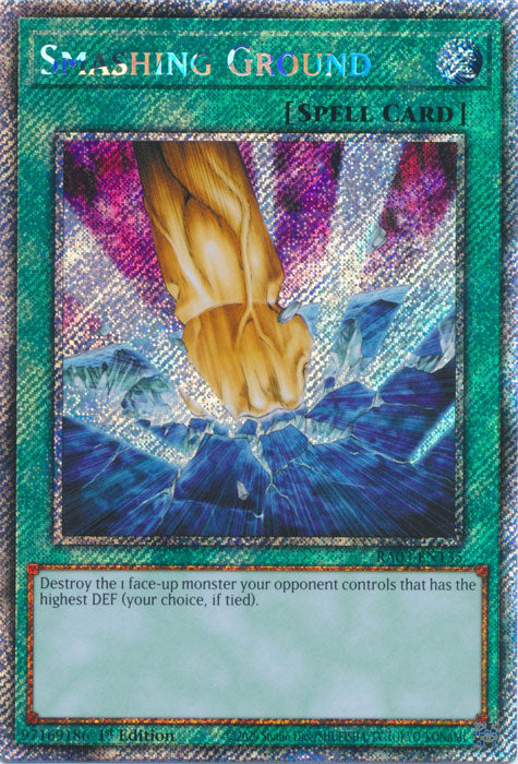 Smashing Ground (Platinum Secret Rare) - RA03-EN135 - Platinum Secret Rare - 1st Edition