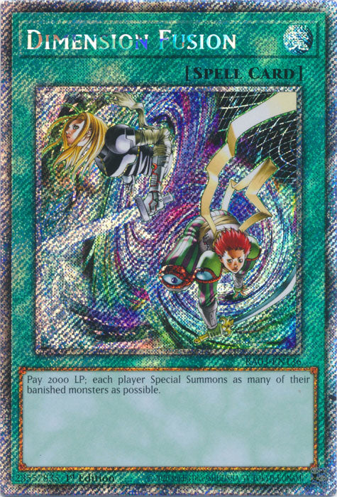Dimension Fusion (Platinum Secret Rare) - RA03-EN136 - Platinum Secret Rare - 1st Edition