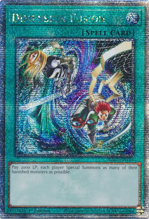 Dimension Fusion - RA03-EN136 - Quarter Century Secret Rare - 1st Edition