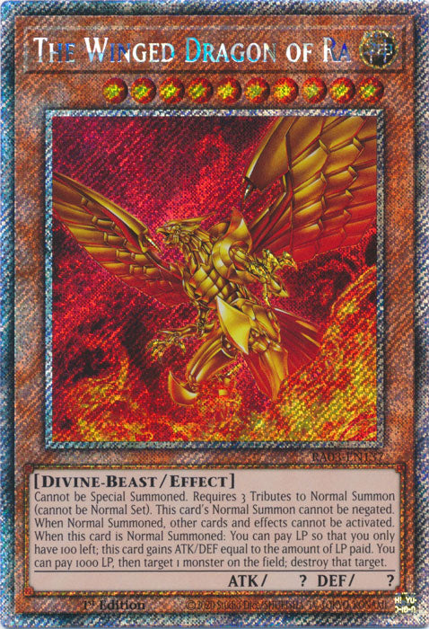 The Winged Dragon of Ra (Platinum Secret Rare) - RA03-EN137 - Platinum Secret Rare - 1st Edition