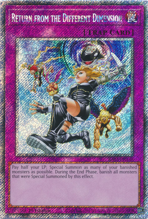 Return from the Different Dimension (Platinum Secret Rare) - RA03-EN140 - Platinum Secret Rare - 1st Edition