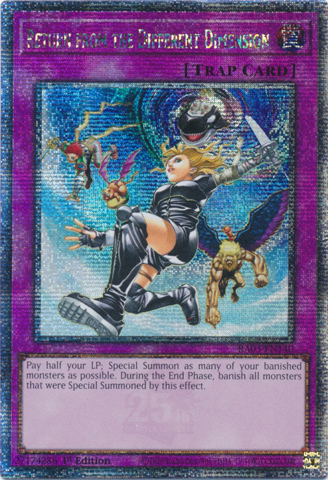 Return from the Different Dimension - RA03-EN140 - Quarter Century Secret Rare - 1st Edition