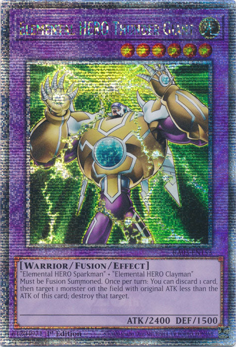 Elemental HERO Thunder Giant - RA03-EN153 - Quarter Century Secret Rare - 1st Edition