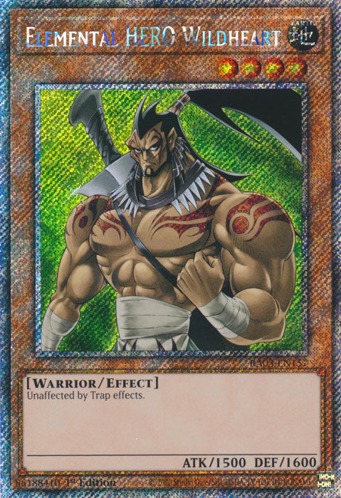 Elemental HERO Wildheart (Platinum Secret Rare) - RA03-EN157 - Platinum Secret Rare - 1st Edition